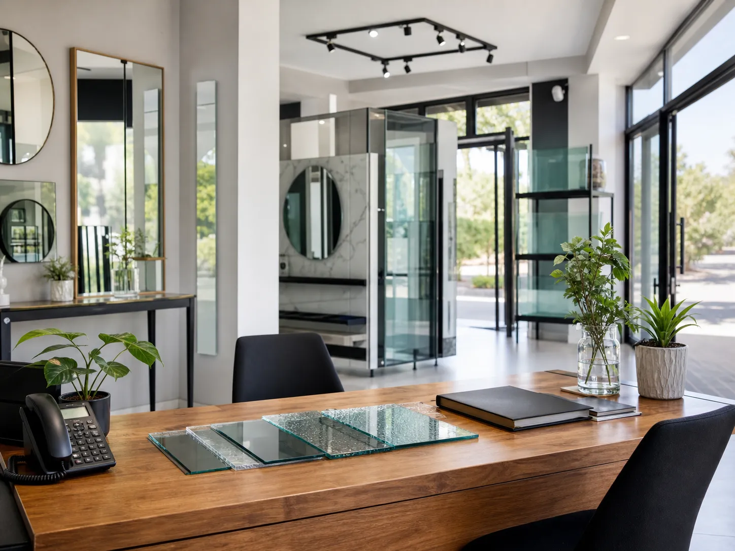 Ideal Glass and Mirror contact office and glass showroom
